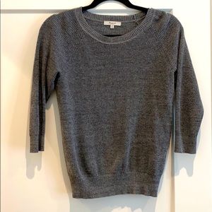 Madewell waffle grey sweater